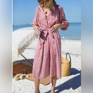 Emerson Fry OLYMPIA CAFTAN - ROSEY XS/S